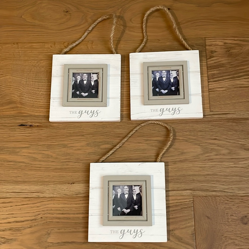 Mud Pie The Guys Wooden Frames, NWT